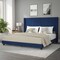 Flash Furniture Navy Velvet King Platform Bed with Headboard YK-1079-NAVY-K-GG - alternate 1